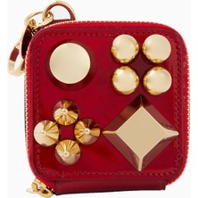 Christian Louboutin Süslemeli Deri Şık ve Pratik Kullanım, Köpek Çöp Poşeti Tutucu Kırmızı