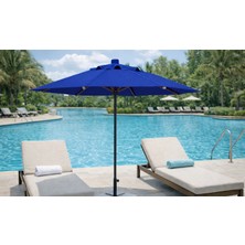 Erta 2.5 Metre Yuvarlak Ahşap Iskeletli Bahçe Şemsiyesi Tüm Renk Seçenekleriyle Taban Ayak Dahil Değildir