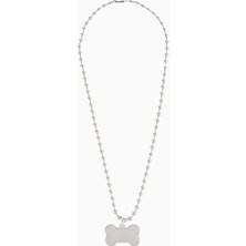 Balenciaga Logo Çelik Köpek Kolyesi Modern ve Şık Tasarım