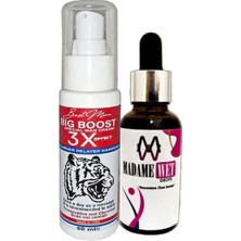 Tuba Toptaş Bigboost Erkeğe 3xeffect Krem 50 ml + Yanında 1 Şişe Madamewet Canlandırıcı Içecek