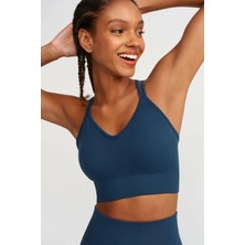 COMEUP Ince Askılı Spor Sütyen Indigo