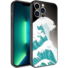 Büşra Ayhan iPhone 13 Pro Uyumlu Kamera Korumalı Desenli Sert Silikon Bsay Epoksi Kapak-No9