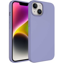 Büşra Ayhan Apple iPhone 14 Plus Kılıf Sıvı Teknolojili Silinebilir Sert Bsay Kivi Kapak-Lavendery Gray