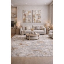 Babil Home Kaymaz Tabanlı Kesme  Salon Koridor Mutfak Yatak Odası Halısı 6018 Gri