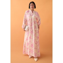 inStyle Kardelen Çiçeği Pembe Mango Elbise