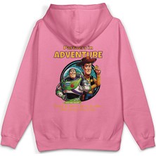 Overoz Toy Story Sırt Baskılı Kapüşonlu Yarı Oversize Unisex Sweatshirt Hoodie 1391