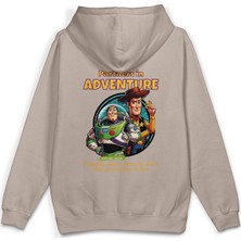 Overoz Toy Story Sırt Baskılı Kapüşonlu Yarı Oversize Unisex Sweatshirt Hoodie 1391