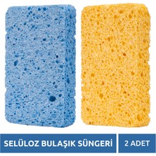 Selüloz Bulaşık Süngeri - 2 Adet Mavi Sarı