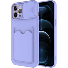 Büşra Ayhan iPhone 12 Pro Uyumlu ​bsay Kartix Kapak-Lila