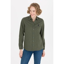 U.S. Polo Assn. Kadın Yeşil Uzun Kollu Gömlek