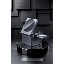 Xo Magsafe Uyumlu Manyetik 3\'ü 1 Arada Hızlı Kablosuz Şarj Standı