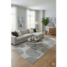 Babil Home Kaymaz Tabanlı Kesme  Salon Koridor Mutfak Yatak Odası Halısı 6021 Gri
