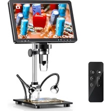 Mbl 10.1'' DM12 HDMI Dijital Mikroskop 2000X Büyütme 20MP 10 LED Işık Şarjlı Ekran Uzaktan