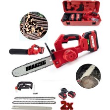 Branzeg 36V 15 Pilli Şarjlı Ağaç Kesme Budama Testeresi Çift Bataryalı