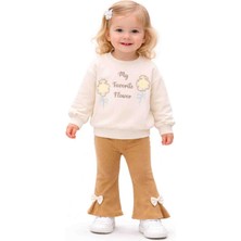 Monvoi Kız Çocuk Çiçek Baskılı Takım