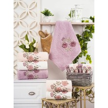 Çeyiz Merkezi Hazangülü Serra Pamuklu 6lı Kutulu Havlu (50X90)