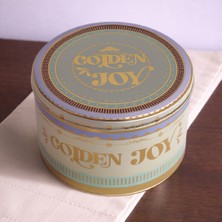Sarkap Home Golden Joy Dekoratif Yuvarlak Metal Saklama Kutusu