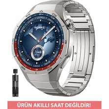 Dexmon Huawei Gt 5 Pro 46MM Uyumlu Kavisli Giriş Titanyum Metal Paslanmaz Premium Kordon