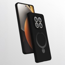 Büşra Ayhan Redmi Note 15 Pro 4g Kılıf M-Safe Şarj Özellikli Standlı Zore Samara Kapak - Siyah