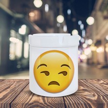 Asilmeydan Trip Emojili Surat Baskılı Küllük Seramik Kül Tablası-30947