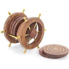 Akinco Pirinç Dümenli Ahşap Bardak Altı W720