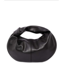 DMC Düğüm Detaylı Fermuarlı El Çantası Siyah