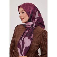 Levidor Royal Eşarp Yaprak Desen Fuşya