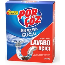 Porçöz Lavabo Açıcı Granül 2X50 gr Ekstra Güçlü