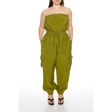 F21 Plus Size Straplez Yaka Tulum