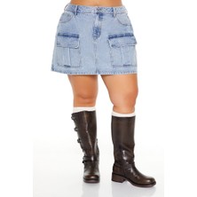 F21 Plus Size Kargo Mini Etek