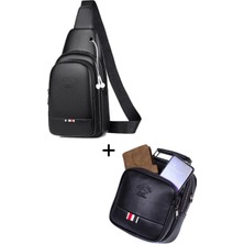 Newish Polo Erkek Bodybag Göğüs Çapraz Çanta ve El Omuz Çantası  NEWPOLO130 - Siyah