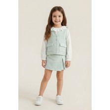 Zeyland Kız Çocuk 3'lü Şortlu Takım 3-7 Yaş Mint