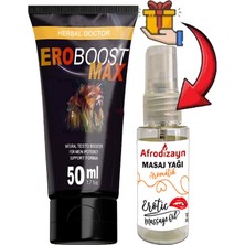 Tuba Toptaş Eroboostmax 1 Tane Erkeklerin Gecesine Özel 50 ml Boost Krem + Afrodizayn Masaj Yağı