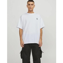 Jack & Jones Jcotriangle Erkek Beyaz T-Shirt 12253435-White