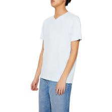 F21 Pamuklu V-Yaka Tişört