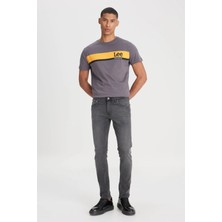 Lee Luke Slim Tapered Dar Kesim Antrasit Esnek Jean Kot Pantolon Erkek Günlük Kullanım İçin