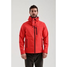 Exuma 2311100 Erkek Kırmızı Yağmur Rüzgar Geçirmez Softshell Özellikli Mont