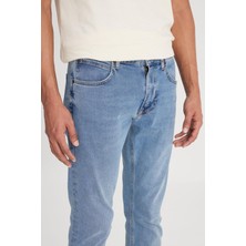 Lee Luke Slim Fit Dar Kesim Mavi Erkek Jean Pantolon