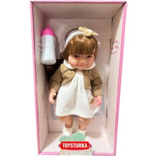 Toysturka 30 cm Gerçekçi Yenidoğan Bebek – Sesli Oyuncak Et Bebek