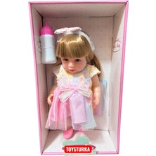 Toysturka 30 cm Gerçekçi Yenidoğan Bebek – Sesli Oyuncak Et Bebek