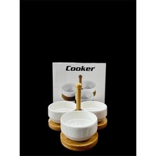Cooker Porselen 3'lü Sunumluk