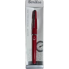 Scrikss Scrıkss 33 Roller Kalem Şeffaf Kutulu Ay Yıldız Baskılı Kırmızı