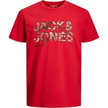 Jack & Jones Bisiklet Yaka Logo Baskılı Tshirt 12201249