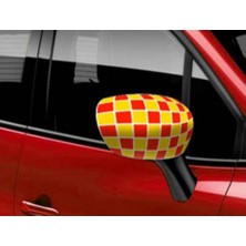 Aydogan's Araç Ayna Kılıfı 2 Adet - Sarı Kırmızı