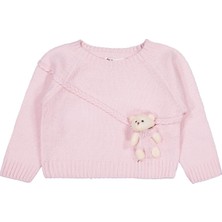 Civil Girls Ayıcık Aksesuarlı 2-5 Yaş Kazak - Pembe 4-5 Yaş