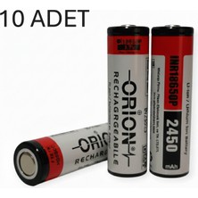 Orion 18650P 3.7V 2450MAH 12C Li-Ion Pil (10 adet)