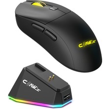 Claw's Banza 24.000 Dpı Pixart 3311 Sensör - Rgb Şarj Dock - Makro & Rgb Yazılım - Denge Mimari Tasarımlı Gaming Mouse (2.4ghz + Bt + Type-C)