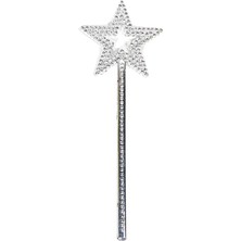 Aydogan's Yıldız Model Peri Asası Melek Asası Prenses Asası Metalize Gümüş Renk