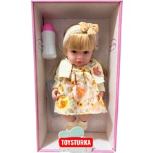 Toysturka 30 cm Gerçekçi Yenidoğan Bebek – Sesli Oyuncak Et Bebek