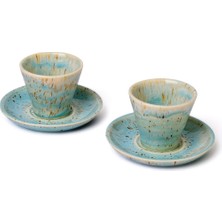 Neptune Marbling Deniz Kabuğu Kahve Fincanı- Ikili